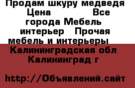Продам шкуру медведя › Цена ­ 35 000 - Все города Мебель, интерьер » Прочая мебель и интерьеры   . Калининградская обл.,Калининград г.
